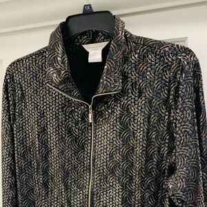 Exclusively Mistook 1x Black & Gold Zip Up Evening Jacket; Mint Condition